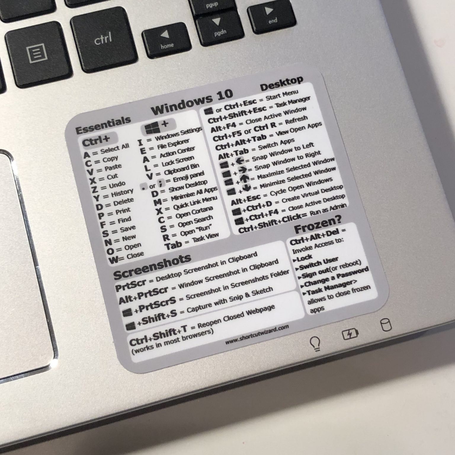 Shortcut Stickers for Chromebook, Apple Macbook, Windows, Word and more